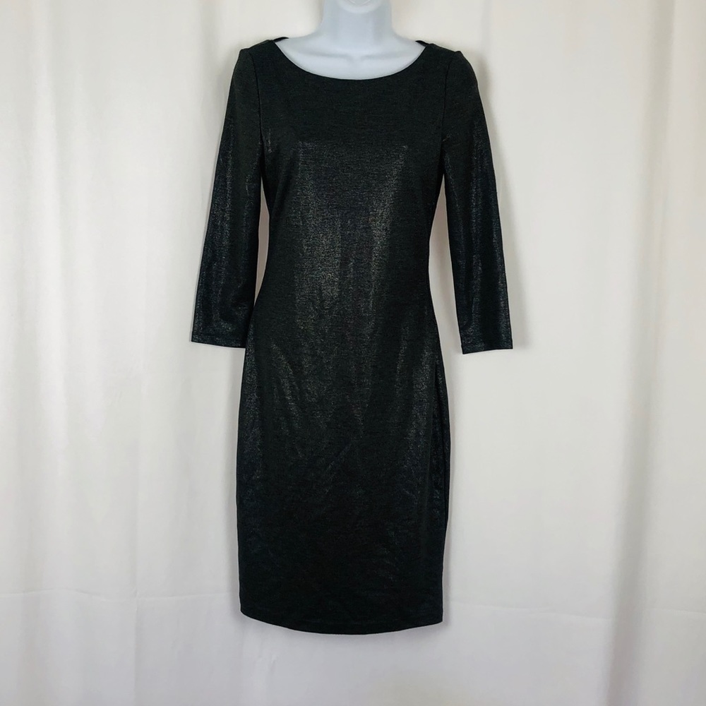 Alice + Olivia shimmery knit back mesh dress 6 - Picture 1 of 15
